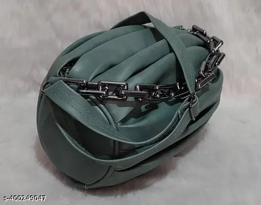 Green sling bag with adjustable strap