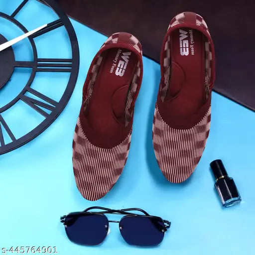 Stylish red Jutti flat shoes for women, featuring a checkered pattern on the toes