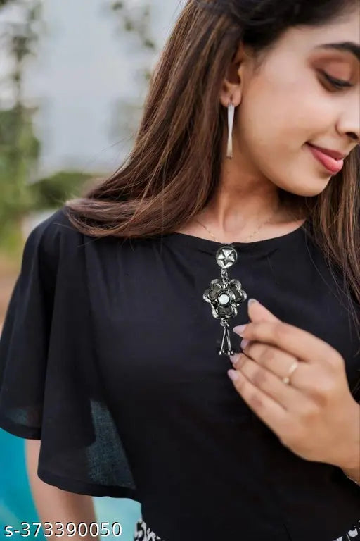 High Tranding Rayon Flared Printed Ghera Kurti, vibrant Indian ethnic wear in 48-inch length with short sleeves