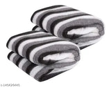 Richlinen Striped Fleece Single Bed Blanket Pack of 2, soft, comfortable, and warm for multipurpose use