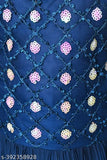 Blue embellished chiffon sharara set for girls, Indian ethnic wear for toddlers