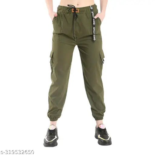 Cotton blend solid net regular fit women's running pants, high-waisted with flexibility for activewear, Indian-made durable cargo trousers for homewear and exercise