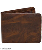 Faux leather Zhermack Trendy Stylish wallet, two zip pockets, solid color, free size (11cm x 9cm), India-made accessory for men & women