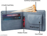 Faux leather men's wallet, high-quality and trendy, features 5 card slots, coin pocket, ID window, and 2 currency compartments. CasualTrendy Men Wallets, made in India