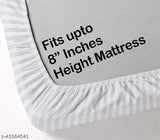 Glace cotton stripes elastic, superfine king-size bedsheet with 2 pillow covers