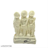 White resin Ram Darbar Idol, spiritual decorative showpiece for home or office - 15 cm
