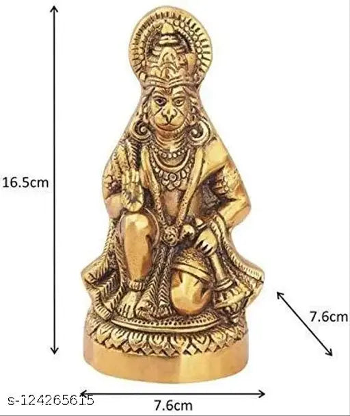 Metal idol of a deity, navyaksh metal, sitting on a base. 165cm x 7.8cm