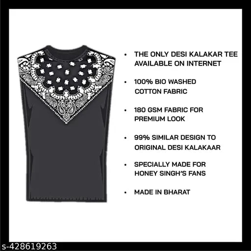 Trending sleeveless cotton t-shirt with Sandow Honey Singh design, Indian pop culture print on 100% cotton