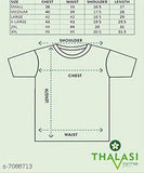 Thalasi Knitfab cotton round neck men's t-shirt - solid color, short sleeves, size S (36in x 27in), made in India