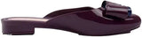 Women's PVC almond toe mule slip-ons, comfortable low heels for casual daily wear
