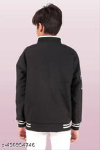 Style Jackets for Kids - Nylon full sleeve winter jacket, trendy and regular wear for boys aged 14-15 years, solid color design from India