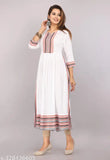 Rayon embroidered Nyra cut kurti for women, three-quarter sleeves, various sizes (XS - 5XL)