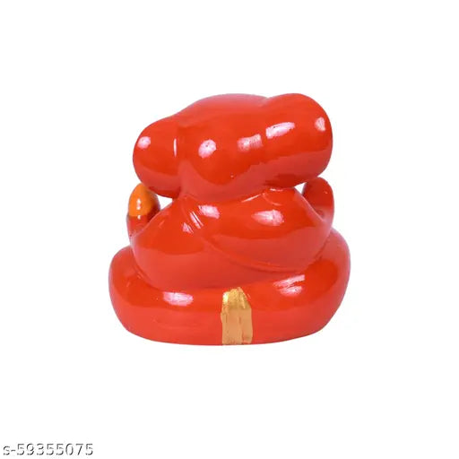 Craftam Polyresin Ganesh Idol for Car Dashboard, double-sided tape adhesive, Indian religious figurine