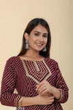 Purple cotton or satin kameez with matching skirt, 1/2 sleeves