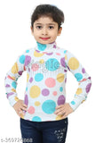 Wool high neck sweatshirt for girls, self-design net pattern, long sleeves, sizes range from 2-10 years (Indian origin)