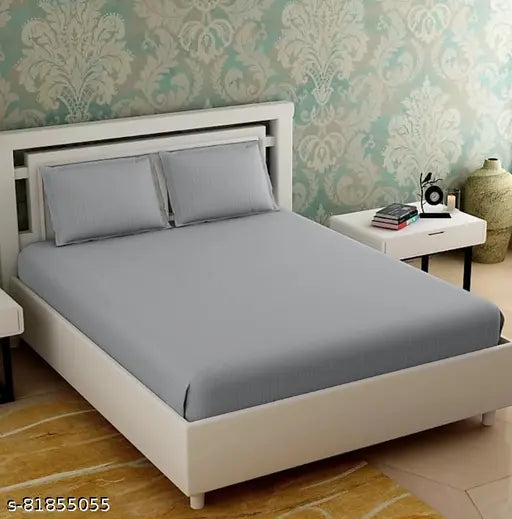 Superfine cotton flat sheets, 400 thread count, RAJ HOMES double bedsheets in summer colors, made in India