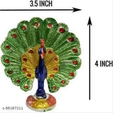 Metal peacock showpieces, decorative duo from India