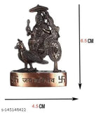 Metal Shani Dev idol 1, black iron figure for Hindu worship from India