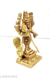 Brass Murgan idol figurine, 150g, 4cm x 7cm x 4cm, ancient Hindu deity from India
