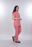 Cotton blend printed women's night suit with casual collar half sleeve, perfect for summer relaxation - polycotton fabric, super comfortable, India origin