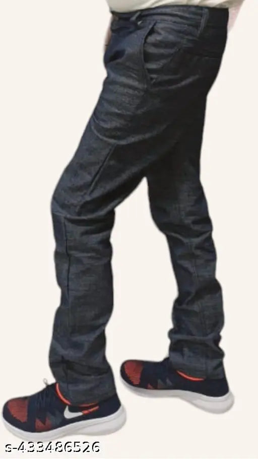 Solid denim men's fashion jeans, available in sizes 28-38, made in India