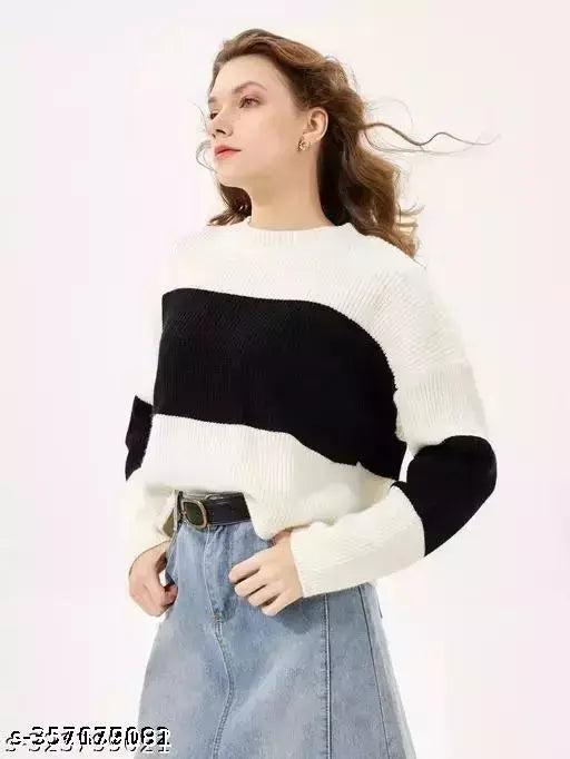 White & black cotton blend cropped t-shirt with long sleeves, antiviral protective finish, and colorblocked net pattern. Made in India