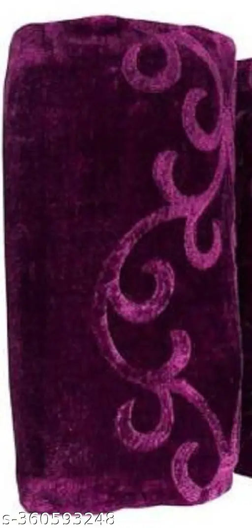 Purple microfiber double bed mink blanket, warm and lightweight for heavy winters