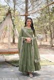 Georgette Anarkali Kurta Set with Embroidery, ethnic partywear for women in India