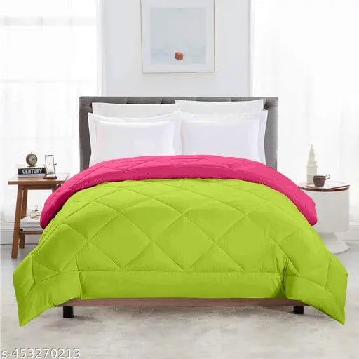 Extra soft, reversible microfiber comforter (220 GSM), all-weather peached fabric, single bed (60x90 inches)