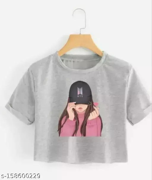 Urbane fabulous women's short sleeve t-shirt with printed design, featuring vibrant Indian art