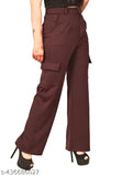Solid cotton blend R1 cargo pants for women, perfect comfort for everyday wear - Made in India