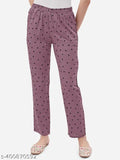 Purple cotton pyjama pants with pockets
