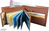 Leather men's wallet collection, free size (11cm x 9cm), solid design from India