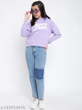 Purple cotton blend kids' hoodie with lil tomatoes print, extra comfort and fleece material for 7-8 year olds