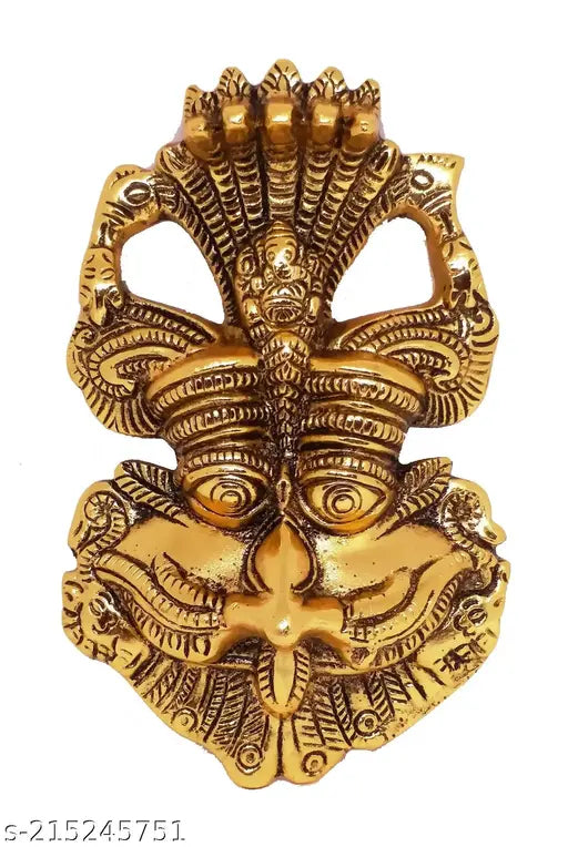 Metal Keerthi Mukudu Kirthimukha Nazar Battu - Evil/Devil protection decorative wall hanging, Indian artistry against negative forces
