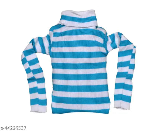 Striped wool warm full sleeves high neck/Skivvy for winter, pack of 2. IndiWeaves girls sweater set, suitable for winter seasons and various age groups from 9 months to 12 years old. Made in India