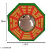 Multicolor wooden Feng Shui Convex BaguaPa KUA mirror, 65 inches, enhances positive chi energy for protection