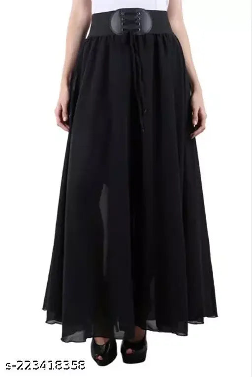 Georgette maxi skirt, ideal for women by Raabta Fashion. Lightweight comfort and chic finish