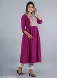 Purple mirror work cotton kurta pant set, vibrant and royal for festive occasions