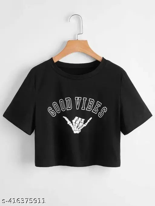 Short sleeve printed cotton crop top by PETRETMART, vibrant Indian fashion for casual outfits