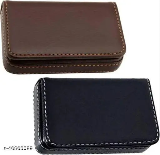 Classic World faux leather ATM card holder, trendy men's wallet, solid design for business cards and essentials