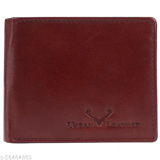 Solid leather, 5-compartment men's wallet. Genuine urban leather with RFID protection, slim design for everyday use