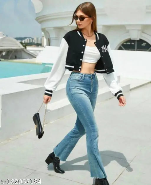 Solid cotton blend stylish jacket, long sleeves, size M-XXL, Indian origin, different NY patch