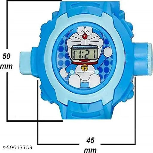 Boys' watch, digital display, light blue strap