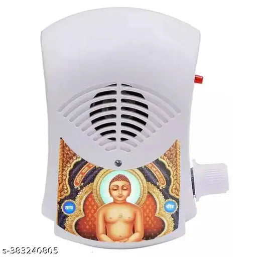 Plastic Jain spiritual pooja bell set, 7 mantra options for daily meditation, Indian origin