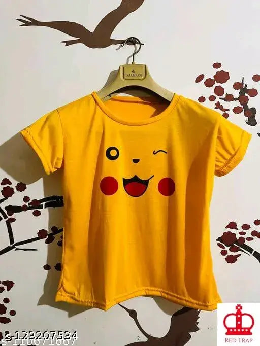 Red polyester Pikachu jacket and t-shirt combo, stylish twill fabric with comfortable sleeves - self-design