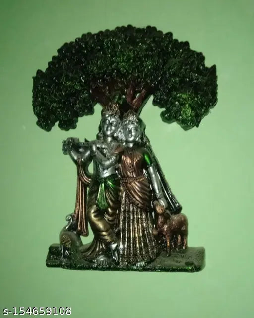 Plastic Krishna idol, 'Krishan Radha', 14x11 inches, Australian handicraft