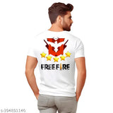 Trendy white polyester gaming tee, vibrant prints, unisex design for men's casual gaming events