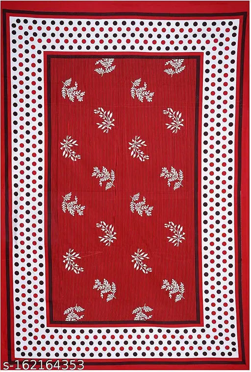 Single Bed Cotton Bedsheet with Pillow Cover
