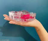 Crystal turtle tortoise plate for Feng Shui and Vastu, original glass crystal gift, 11cm x 4cm x 3cm from India